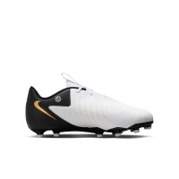 Nike Phantom GX II Academy Gras / Kunstgras Voetbalschoenen (MG) Kids Zwart Gebroken Wit Goud