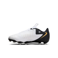 Nike Phantom GX II Academy Gras / Kunstgras Voetbalschoenen (MG) Kids Zwart Gebroken Wit Goud