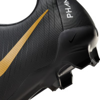 Nike Phantom GX II Academy Gras / Kunstgras Voetbalschoenen (MG) Zwart Gebroken Wit Goud