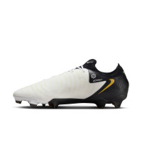 Nike Phantom GX II Pro Gras Voetbalschoenen (FG) Zwart Gebroken Wit Goud