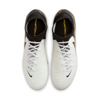 Nike Phantom Luna II Pro Gras Voetbalschoenen (FG) Zwart Gebroken Wit Goud