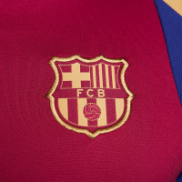 Nike FC Barcelona Strike Trainingstrui 1/4-Zip 2023-2024 Bordeauxrood Donkerblauw Goud