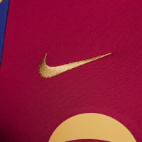 Nike FC Barcelona Strike Trainingstrui 1/4-Zip 2023-2024 Bordeauxrood Donkerblauw Goud
