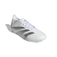adidas Predator League Gras Voetbalschoenen (FG) Wit Zilver Grijs