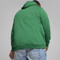 PUMA Essentials+ 2 College Big Logo Fleece Hoodie Groen Wit Zwart