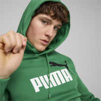 PUMA Essentials+ 2 College Big Logo Fleece Hoodie Groen Wit Zwart