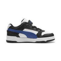 PUMA Rebound Game Low Sneakers Kleuters Wit Zwart Blauw
