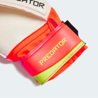 adidas Predator Match Fingersave Keepershandschoenen Kids Zwart Felrood Wit Geel