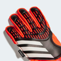 adidas Predator Match Fingersave Keepershandschoenen Kids Zwart Felrood Wit Geel