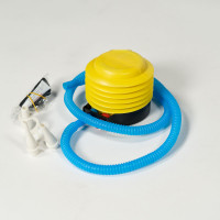 Lommel SK green and white footstool