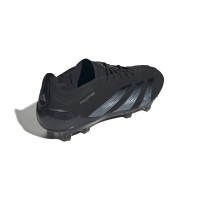adidas Predator Elite Gras Voetbalschoenen (FG) Zwart Donkergrijs