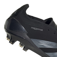 adidas Predator Elite Gras Voetbalschoenen (FG) Zwart Donkergrijs