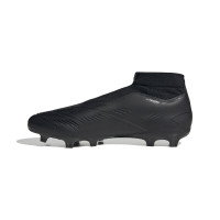 adidas Predator League Veterloze Gras Voetbalschoenen (FG) Zwart Donkergrijs
