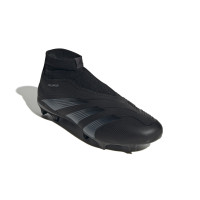 adidas Predator League Veterloze Gras Voetbalschoenen (FG) Zwart Donkergrijs
