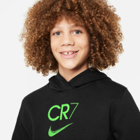 Nike CR7 Club Fleece Hoodie Kids Zwart Felgroen