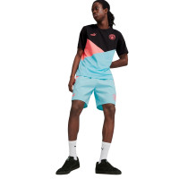 PUMA Manchester City Woven Broekje 2023-2024 Lichtblauw Zwart Roze