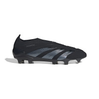 adidas Predator Elite Veterloze Gras Voetbalschoenen (FG) Zwart Donkergrijs