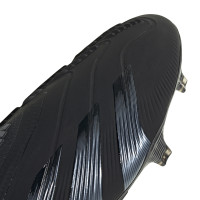 adidas Predator Elite Veterloze Gras Voetbalschoenen (FG) Zwart Donkergrijs