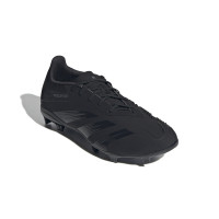 adidas Predator Elite Gras Voetbalschoenen (FG) Kids Zwart Donkergrijs