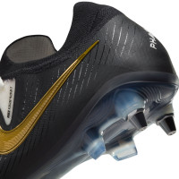 Nike Phantom GX II Elite IJzeren-Nop Voetbalschoenen (SG) Pro Player Zwart Gebroken Wit Goud