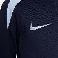 Nike Frankrijk Strike Trainingspak 1/4-Zip 2024-2026 Kids Donkerblauw Lichtblauw