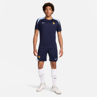Nike Frankrijk Strike Trainingsbroekje 2024-2026 Donkerblauw Lichtblauw