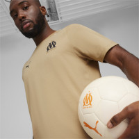 PUMA Olympique Marseille Casuals T-Shirt 2023-2024 Beige