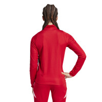 adidas Tiro 24 Trainingstrui 1/4-Zip Dames Rood Wit