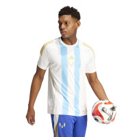 adidas Messi Trainingsshirt Wit Lichtblauw Goud