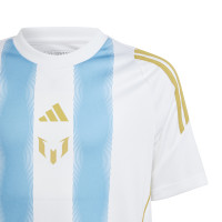 adidas Messi Trainingsshirt Kids Wit Lichtblauw Goud