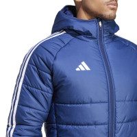 adidas Tiro 24 Winterjas Donkerblauw Wit