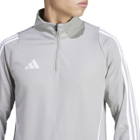 adidas Tiro 24 Trainingstrui 1/4-Zip Lichtgrijs Wit
