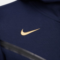 Nike Frankrijk Tech Fleece Vest 2024-2026 Donkerblauw Goud