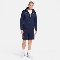 Nike Frankrijk Tech Fleece Vest 2024-2026 Donkerblauw Goud