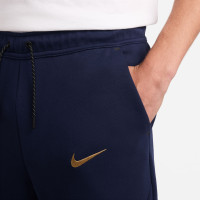 Nike Frankrijk Tech Fleece Joggingbroek 2024-2026 Donkerblauw Goud