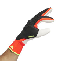 adidas Predator Pro Fingersave Keepershandschoenen Zwart Felrood Wit Geel