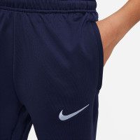 Nike Frankrijk Strike Trainingsbroek 2024-2026 Kids Donkerblauw Lichtblauw