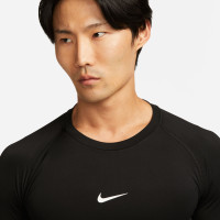 Nike Pro Long Sleeve Base Layer Black White