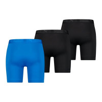 PUMA Boxershorts Microfiber Lang 3-Pack Blauw Zwart