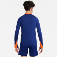 Nike Nederland Strike Trainingstrui 1/4-Zip 2024-2026 Kids Blauw Oranje