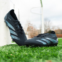 adidas Predator Elite Veterloze Gras Voetbalschoenen (FG) Zwart Donkergrijs