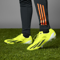 adidas X Crazyfast+ Gras Voetbalschoenen (FG) Felgeel Zwart Wit