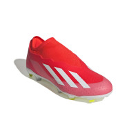 adidas X Crazyfast League Veterloze Gras Voetbalschoenen (FG) Felrood Wit Geel