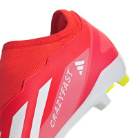adidas X Crazyfast League Veterloze Gras Voetbalschoenen (FG) Felrood Wit Geel
