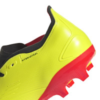 adidas Predator League Gras Voetbalschoenen (FG) Felgeel Zwart Rood