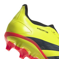 adidas Predator League Gras Voetbalschoenen (FG) Felgeel Zwart Rood