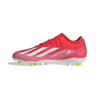 adidas X Crazyfast League Gras Voetbalschoenen (FG) Felrood Wit Geel