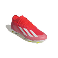 adidas X Crazyfast League Gras Voetbalschoenen (FG) Felrood Wit Geel