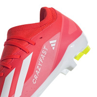 adidas X Crazyfast League Gras Voetbalschoenen (FG) Felrood Wit Geel