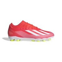 adidas X Crazyfast League Gras / Kunstgras Voetbalschoenen (MG) Felrood Wit Geel